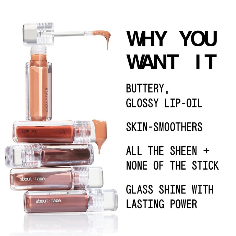 ABOUTFACE about-face Light Lock Lip Gloss it's Not You, It's Me – Non-Sticky, High-Shine Lip Oil Gloss with Coconut Oil, Peppermint & Lavender – Vegan, Cruelty-Free, Clean Beauty – 0.21 oz (Pink Sparkle) - Image 3